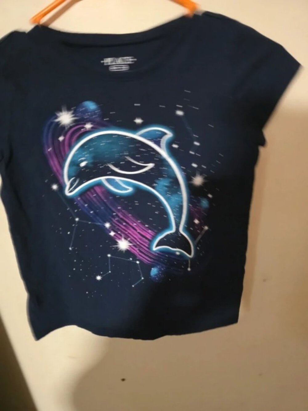 The Children's Place Blue Dolphin T-Shirt, Girls Size M